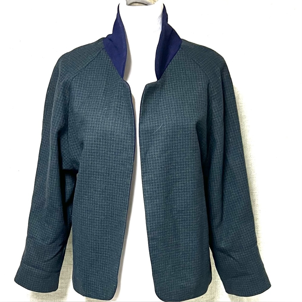 Gingham check vintage blazer